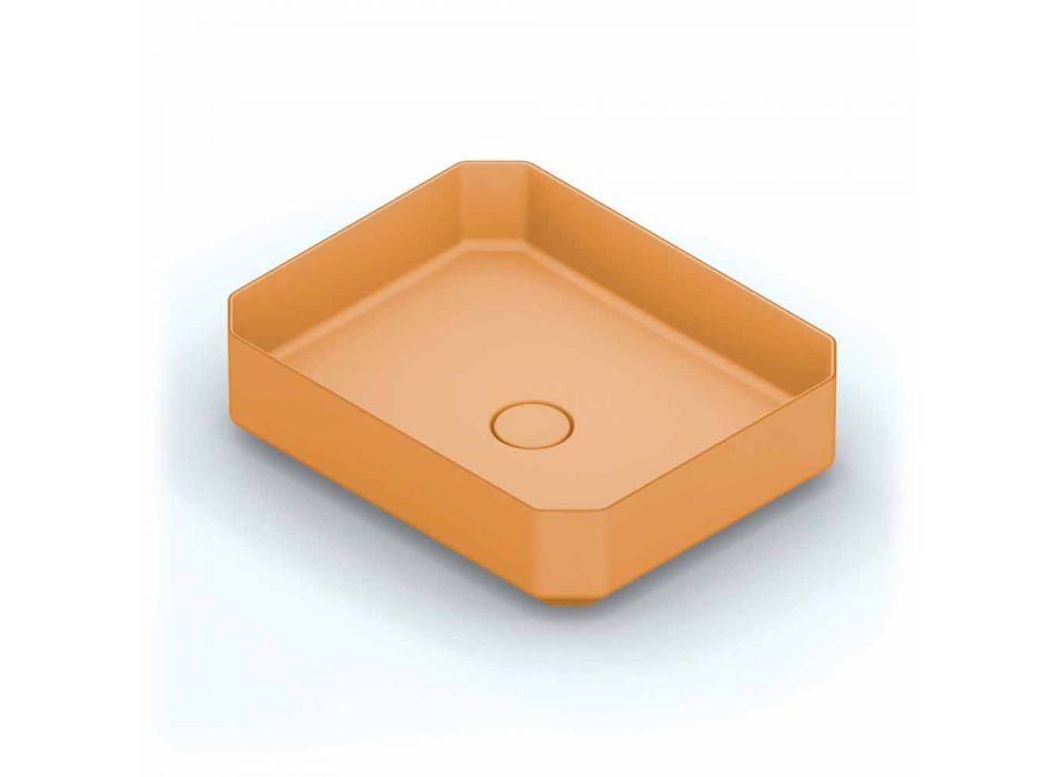 Modern ceramic counter top washbasin made in Italy, Zulimo