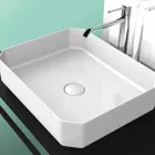 Modern ceramic counter top washbasin made in Italy, Zulimo Viadurini
