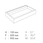 Countertop Sink in Marble-Effect Porcelain Stoneware Made in Italy - Cervia Viadurini