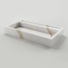 Countertop Washbasin in Marble Effect Porcelain Stoneware Made in Italy - Cervia Viadurini