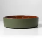 Halo Hand-Turned Porcelain Stoneware Countertop Washbasin Made in Italy Viadurini