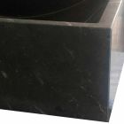 Countertop Washbasin in Black Marble Square Marquinia Made in Italy - Bernini Viadurini