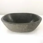Countertop washbasin in Akta river stone, unique piece Viadurini