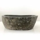 Countertop washbasin in Akta river stone, unique piece Viadurini