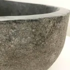 Countertop washbasin in Akta river stone, unique piece Viadurini