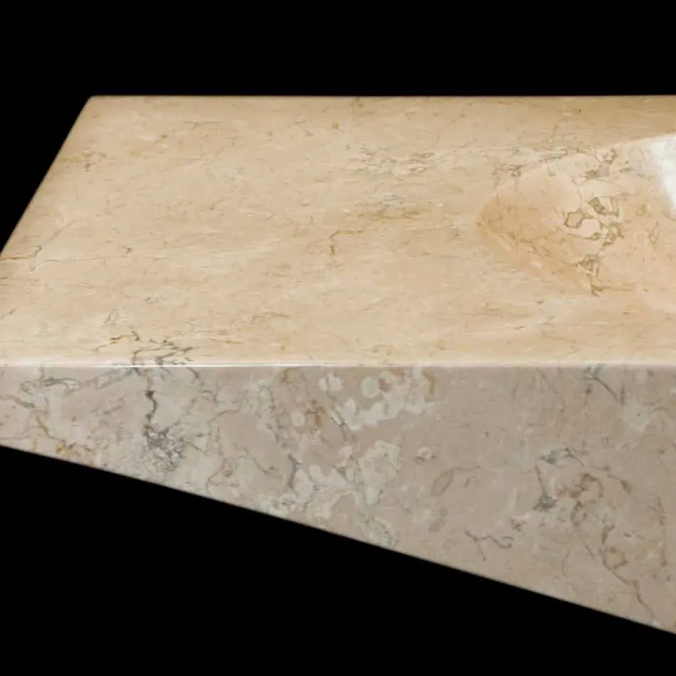 Washbasin in white Vox natural stone, one piece Viadurini