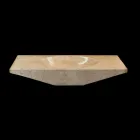 Washbasin in white Vox natural stone, one piece Viadurini