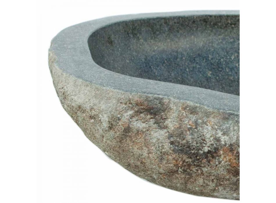 washbasin Natural stone Kai, with tap hole Viadurini