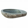 Natural stone countertop washbasin Kai with tap hole