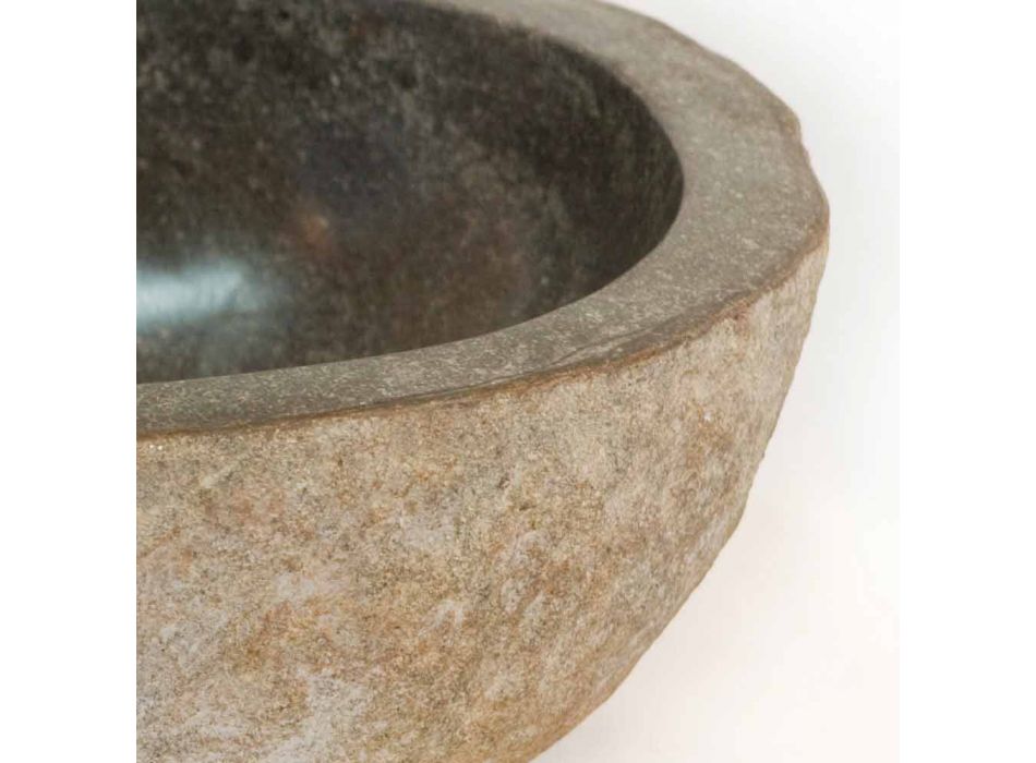 Washbasin Natural stone Kai, one piece Viadurini