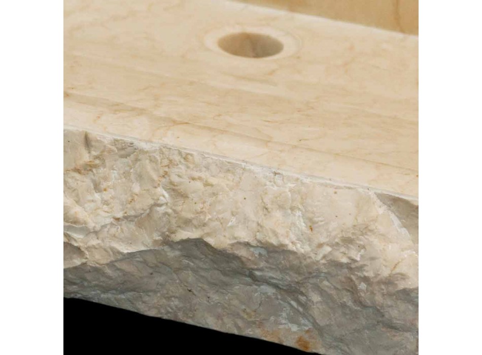 Washbasin Natural stone support Sam White, one piece Viadurini