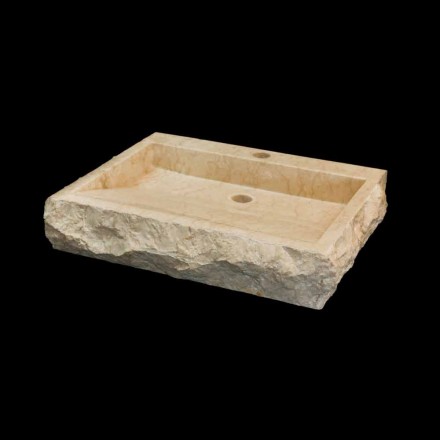 Washbasin Natural stone support Sam White, one piece Viadurini