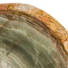 Countertop washbasin in Leila onyx stone, unique handmade piece Viadurini