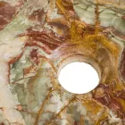 Countertop washbasin in Leila onyx stone, unique handmade piece Viadurini