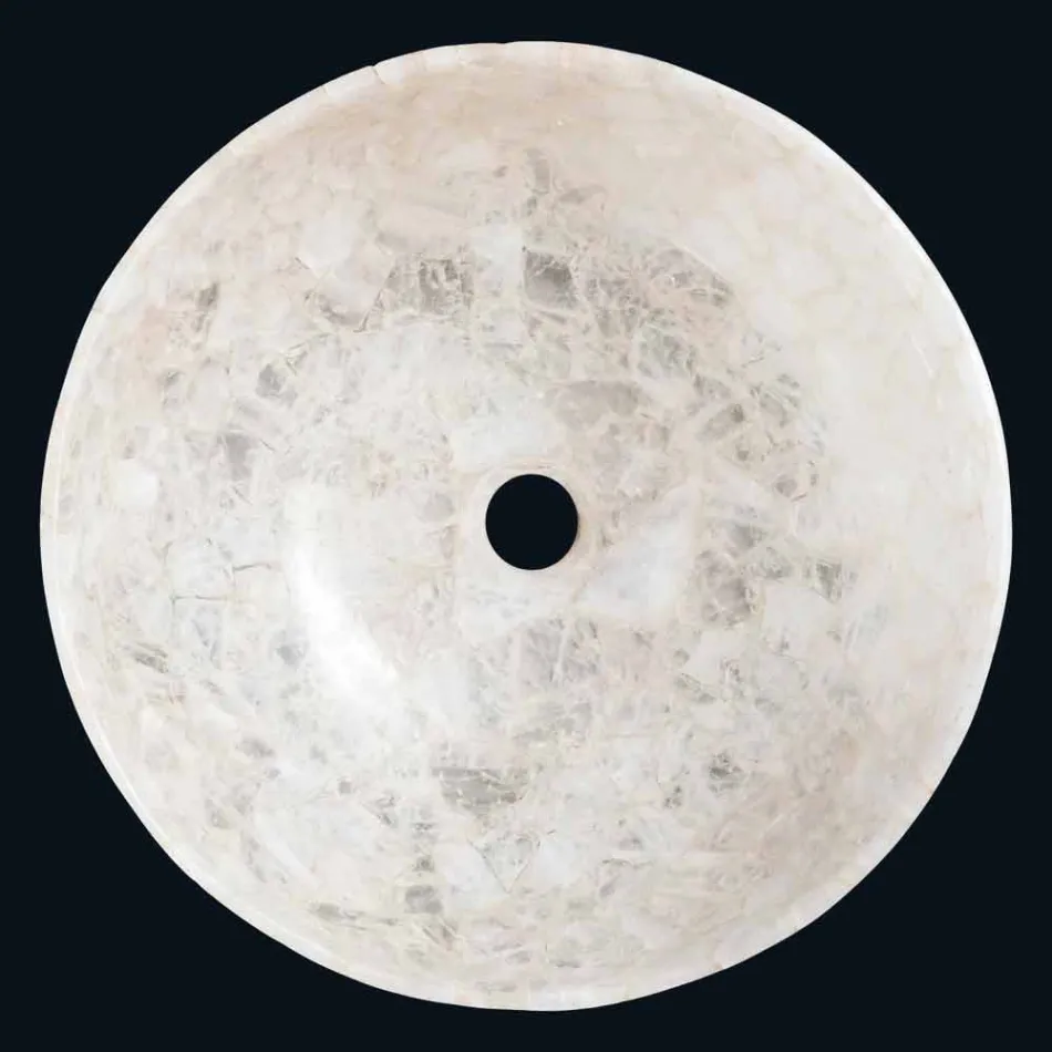 Tala quartz crystal countertop washbasin, unique piece made by hand Viadurini