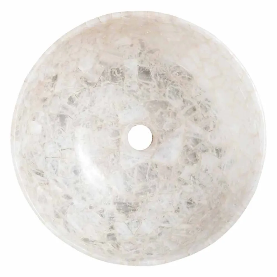 Tala quartz crystal countertop washbasin, unique piece made by hand Viadurini