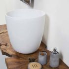 Countertop Washbasin in Resin and Mineral Powders in the Shape of a Bucket - Bucket Viadurini