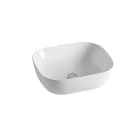 Modern Design White Ceramic Countertop Inclined Washbasin - Papavero Viadurini