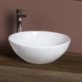 Oval Inclined Countertop Ceramic Washbasin with Modern Design - Papavero