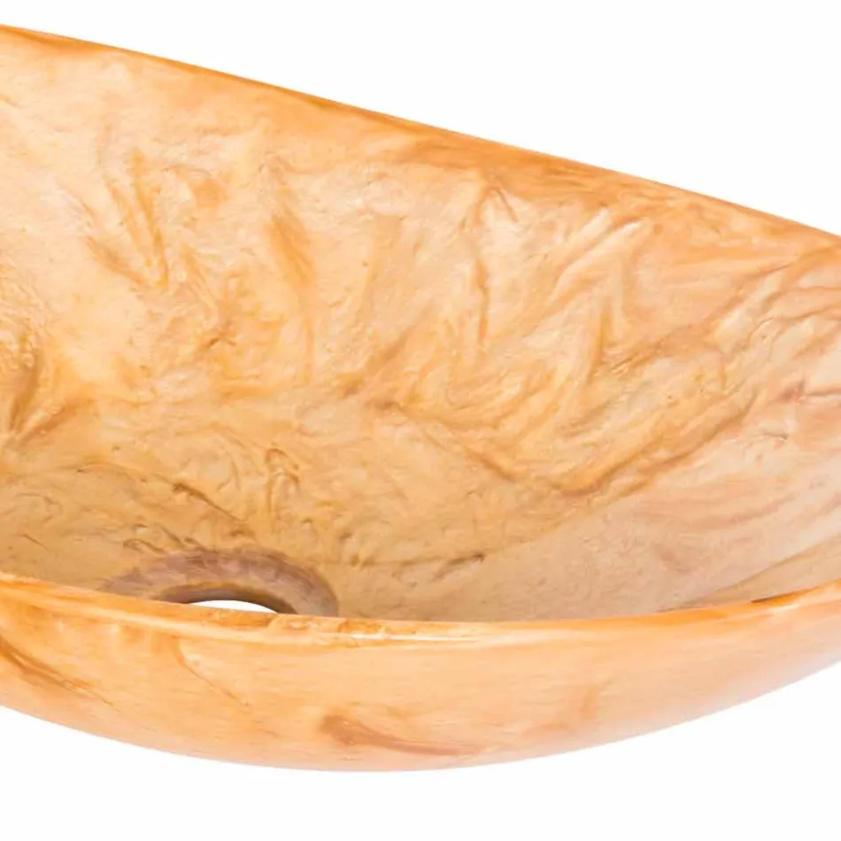 Modern Handmade Resin Countertop Washbasin - Malegno Viadurini