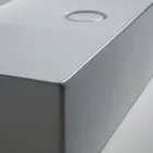 Modern countertop washbasin in white or colored ceramic Sun 85x37 cm Viadurini