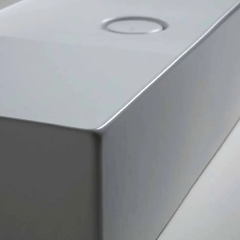 Modern countertop washbasin in white or colored ceramic Sun 85x37 cm Viadurini