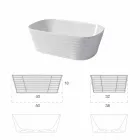 Modern Countertop Washbasin in White or Colored Trabia Ceramic Viadurini