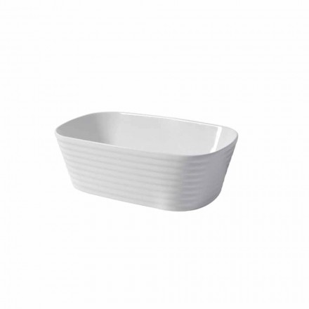 Modern Countertop Washbasin in White or Colored Trabia Ceramic Viadurini