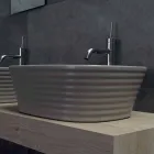 Modern Countertop Washbasin in White or Colored Trabia Ceramic Viadurini