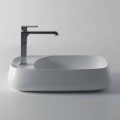 Modern countertop washbasin in ceramic L 60cm made in Italy, Gaiola