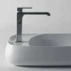 Modern ceramic countertop washbasin L 60cm made in Italy, Gaiola Viadurini