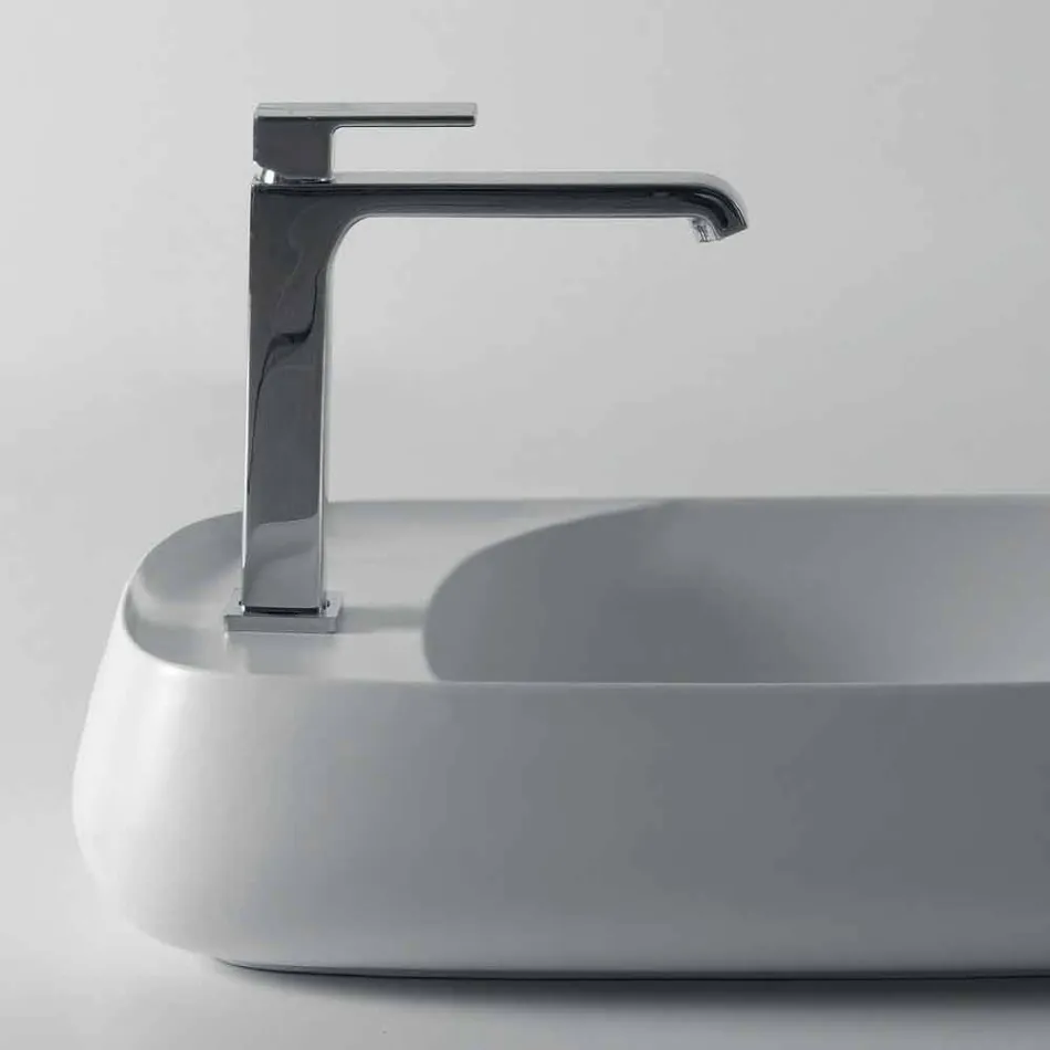 Modern ceramic countertop washbasin L 60cm made in Italy, Gaiola Viadurini