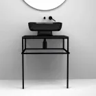 Modern ceramic countertop washbasin made in Italy, Reale Viadurini