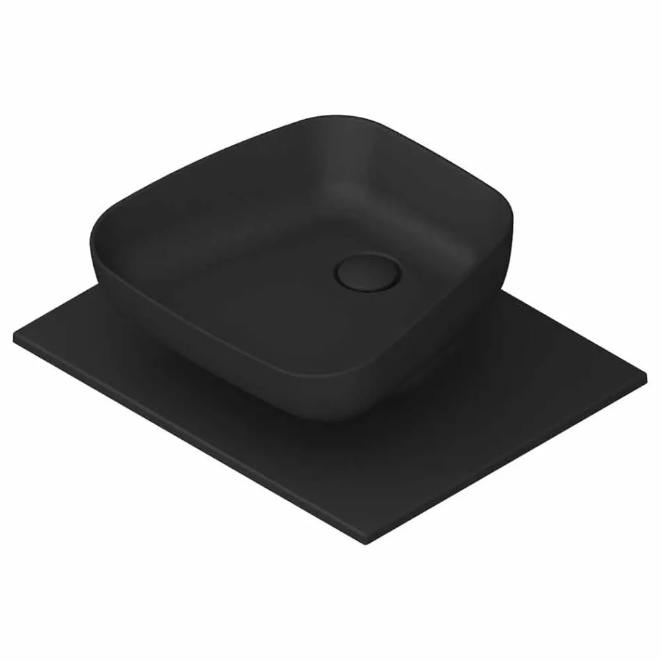 Modern ceramic countertop washbasin made in Italy, Reale Viadurini