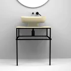 Modern ceramic countertop washbasin made in Italy, Reale Viadurini