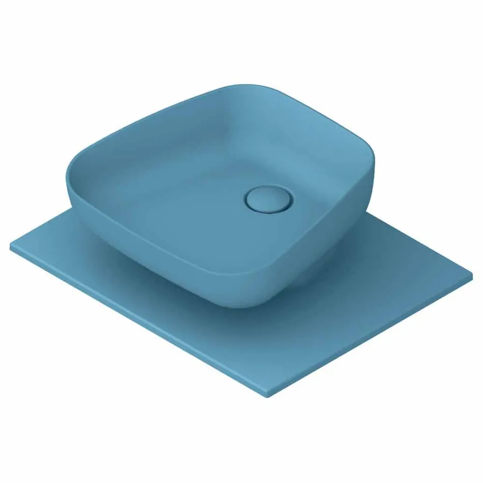 Modern ceramic countertop washbasin made in Italy, Reale Viadurini