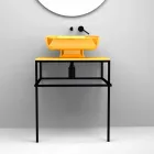 Modern ceramic countertop washbasin made in Italy, Reale Viadurini