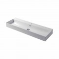Design countertop or wall-mounted sink in white or colored ceramic Leivi