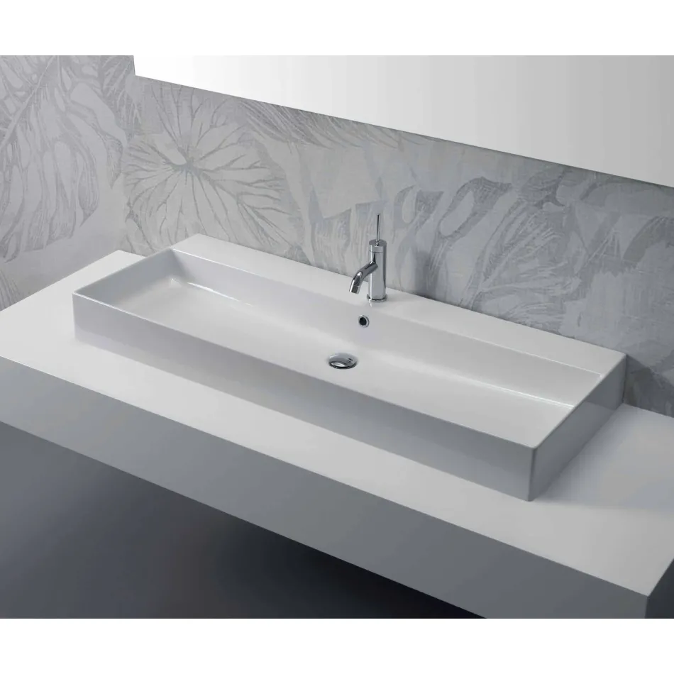 Leaning or Wall Wash Basin in Colored Ceramic or White Leivi Viadurini