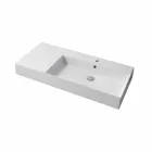 Countertop or Wall Mounted Single Hole Right Washbasin in Leivi Ceramic Viadurini