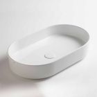 Modern Design Ceramic Oval Countertop Washbasin Made in Italy - Dable Viadurini