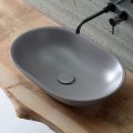 Countertop Washbasin in Matt Ceramic L 58 cm Made in Italy - Nelly