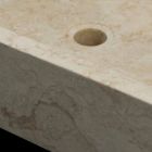 White countertop washbasin in natural stone Jef, unique piece Viadurini