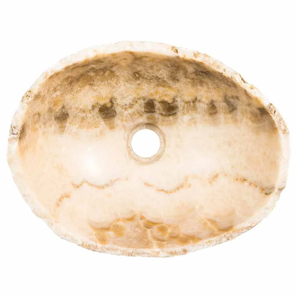 Handmade Onyx Stone Countertop Washbasin - Barolo Viadurini