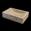 White natural stone countertop washbasin Idro