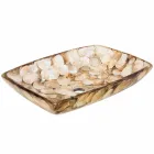 One-piece countertop washbasin made of Inez artificial resin, handmade Viadurini