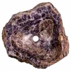 Countertop washbasin produced by hand in amethyst stone, Vidor Viadurini