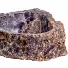 Countertop washbasin produced by hand in amethyst stone, Vidor Viadurini