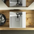 Modern design square washbasin made in Italy, Lavis Viadurini