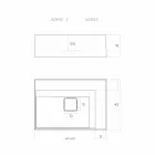 Modern design square washbasin made in Italy, Lavis Viadurini